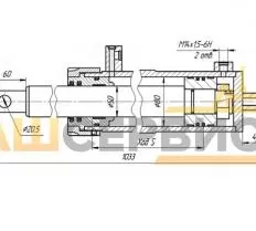 Гидроцилиндр ГЦ-80.50х625 схема