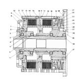 Фрикцион бортовой и тормоз остановочный 2501-18-15СБ Т-35.01Я