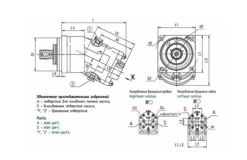 Технические характеристики гидронасосов 310 серии