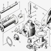 Механизм проворачивания вала пускового двигателя 17-74-8СП