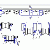 Скребок 114-64-104СП для щитков от схода гусениц Б11