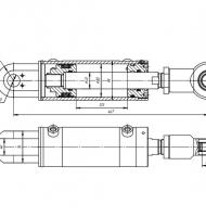 Гидроцилиндр ЦГ-80.40х123.04