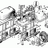 Механизм газораспределения Т-170