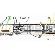 Накладка 700.12.63.5101 автокрана КС-55730 фото