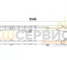 Основание стрелы КС-45721В.63.16.000-01 (гнутый профиль) схема