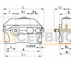 Редуктор 1Ц2У-250-40-11КУ1 чертеж