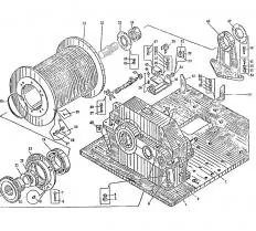 Привод лебедки КС-55730.86.100 КС-55730 чертеж