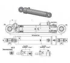 Гидроцилиндр стрелы Ц51.000.005 чертеж