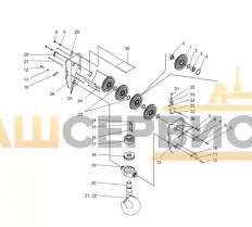 Крюковая подвеска для крана КС-3576.63.300 чертеж