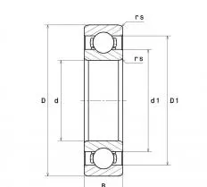 Подшипник 60314 чертеж