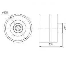 Шкив КС-3577.26.600-3 КС-35714 чертеж