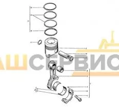 Палец поршневой 16-03-50; 16-03-3 Б10М, Т-130, Т-170 чертеж Палец поршневой 16-03-50; 16-03-3 Б10М, Т-130, Т-170 чертеж