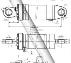 Гидроцилиндр KC-45717.63.400-01 схема