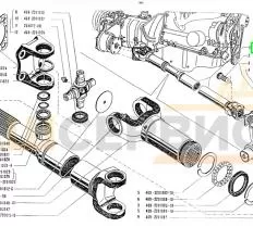 Вал карданный УАЗ-469Б-2203010-01 чертеж