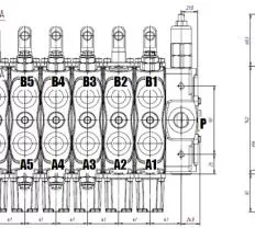 Гидрораспределитель РМ-12-136 (6 секц) схема