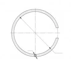 Кольцо пружинное ПК-3М 2-2-28 (грейфера) схема