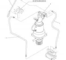 Гидрооборудование механизма поворота КС-65711.86.20.000 автокрана КС-65711 фото