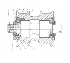 Каток опорный 1501-21-44-03СБ-03 схема