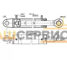 Гидроцилиндр стрелы и каретки ЦГ-80.50х420.17 (КО-449-10-80х50х420.000) схема