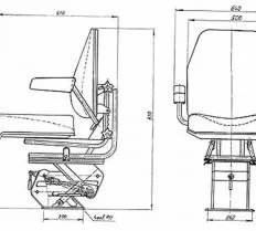 Сиденье водителя P 405 CB / M80H P 405 CB / M80H схема