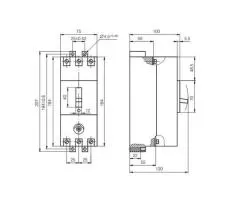 Выключатель ВА 47-100 чертеж