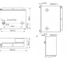 Пускатель ПБР-3А  схема с размерами