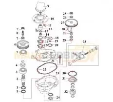 Редуктор механизма поворота КС-3577.28.000-2 схема