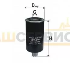 Фильтр топливный (аналог 65125035016B, DIFA 6108) FS1212 схема