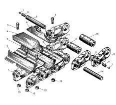 Звено 3501-22-1 гусеницы Т-35.01К схема