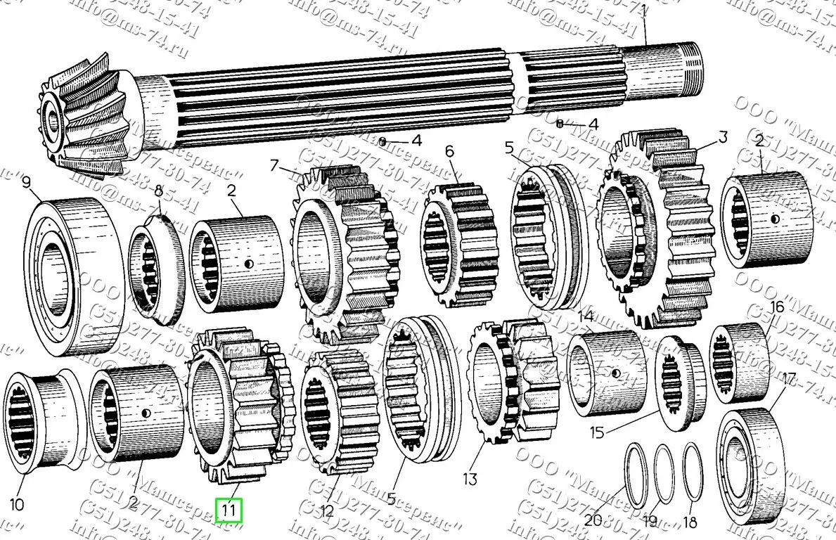 Шестерня 18-12-315 (-01) для вала нижнего в Челябинске, купить в Москве,  цена 550 руб — Машсервис