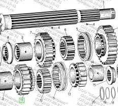 Шестерня 18-12-315 (-01) для вала нижнего схема