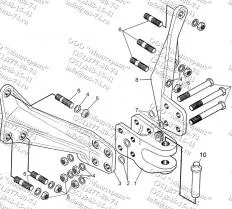 Прицепное устройство жёсткого типа 18-51-11 / 18-51-10 чертеж