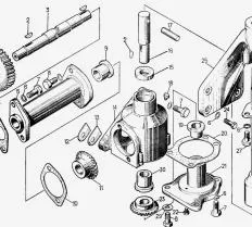 Механизм проворачивания вала пускового двигателя 17-74-8СП