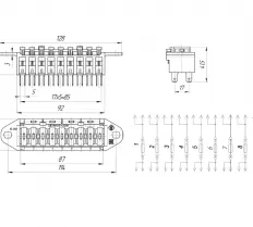 Блок предохранителей БПР-13.01 чертеж
