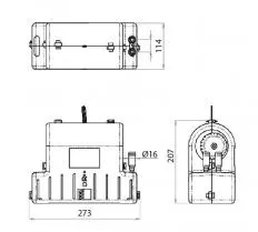 Отопитель зависимый Xeros 4000 Т-11.02К Т-11.02К схема с размерами