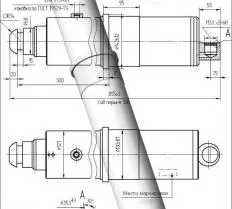 Гидроцилиндр КС3579.31.500-1 чертеж