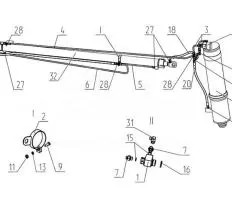 Рукав 2SN.DN8x350.DKOL90°(M16x1,5-24°).90° 2554010369 автокрана КС-55727