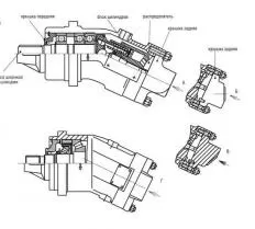 Насос-мотор лебёдки МГ250/16-У1 схема