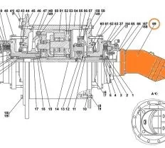 Гидромотор МГ-32-160-225-H четра ТГ-503К схема