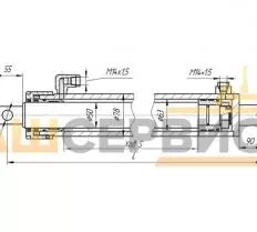 Гидроцилиндр выдвижения опоры ГЦ-63.50х1680.17 (40) чертеж