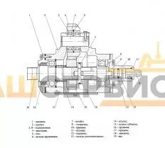 Коробка отбора мощности КС-3577-2.14.100 чертеж