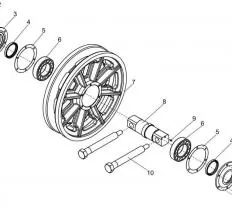 Колесо натяжное 24-21-146СП  чертеж
