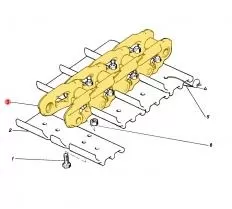 Цепь гусеницы ЭО-5126 чертеж