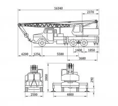 Шасси автокрана КС-4562 чертеж