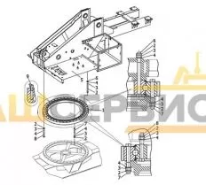 Поворотная опора автокрана КС-6973А чертеж