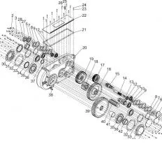 Редуктор специальный бортовой левый 800.11.20.00 МКГ-25 схема
