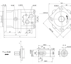 Гидромотор МГП-250 схема Гидромотор МГП-250 схема с размерами