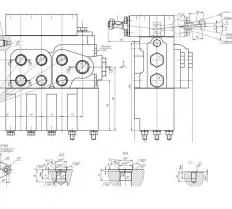 Гидрораспределитель МТЗ (нового образца) МТЗ-80, МТЗ-82 схема с размерами