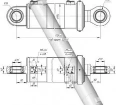 Гидроцилиндр стрелы КС-3577 схема