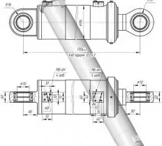 Гидроцилиндр стрелы КС-3577 чертеж